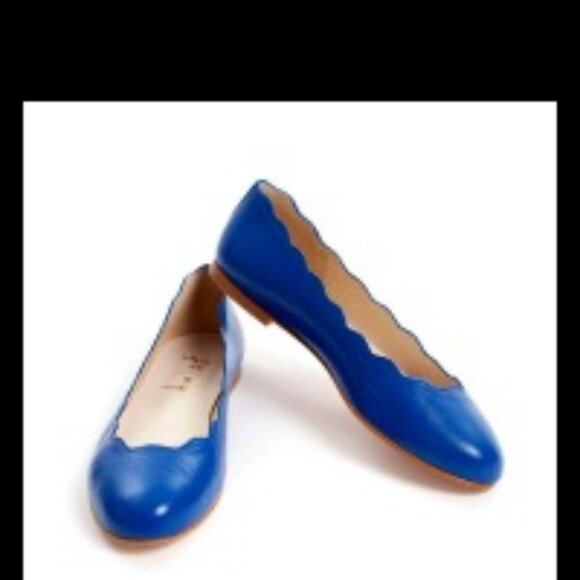 french sole fs/ny Jigsaw Ballet flats Limited Edition Cobalt Royal blue size 10 - Picture 9 of 9